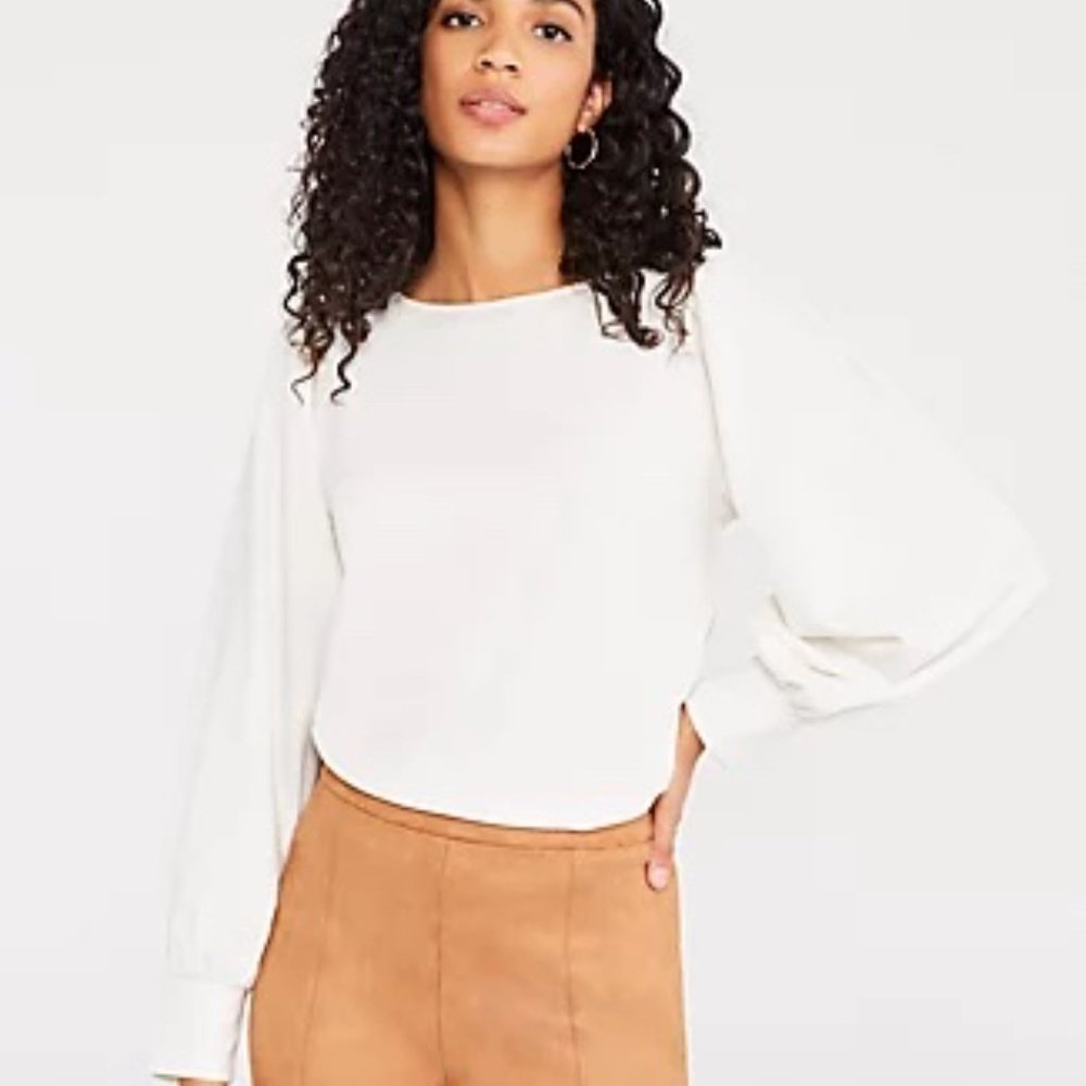 ANN TAYLOR CINCHED SHOULDER TOP SIZE LG